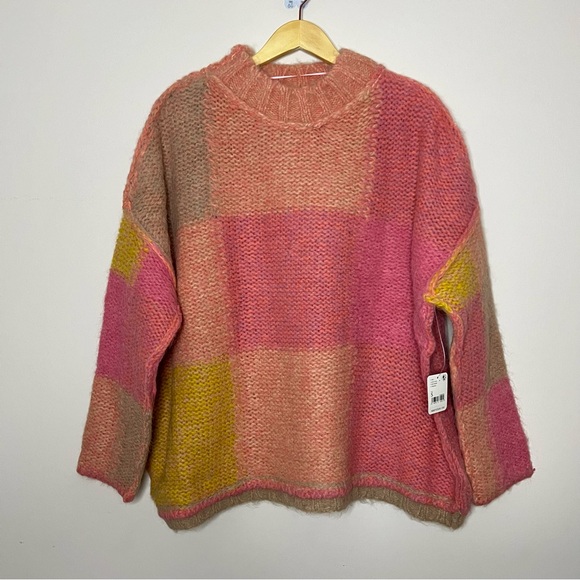 NWT Free People Domino Prairie Sunset Alpaca Wool Blend Pullover Sweater - Picture 7 of 13